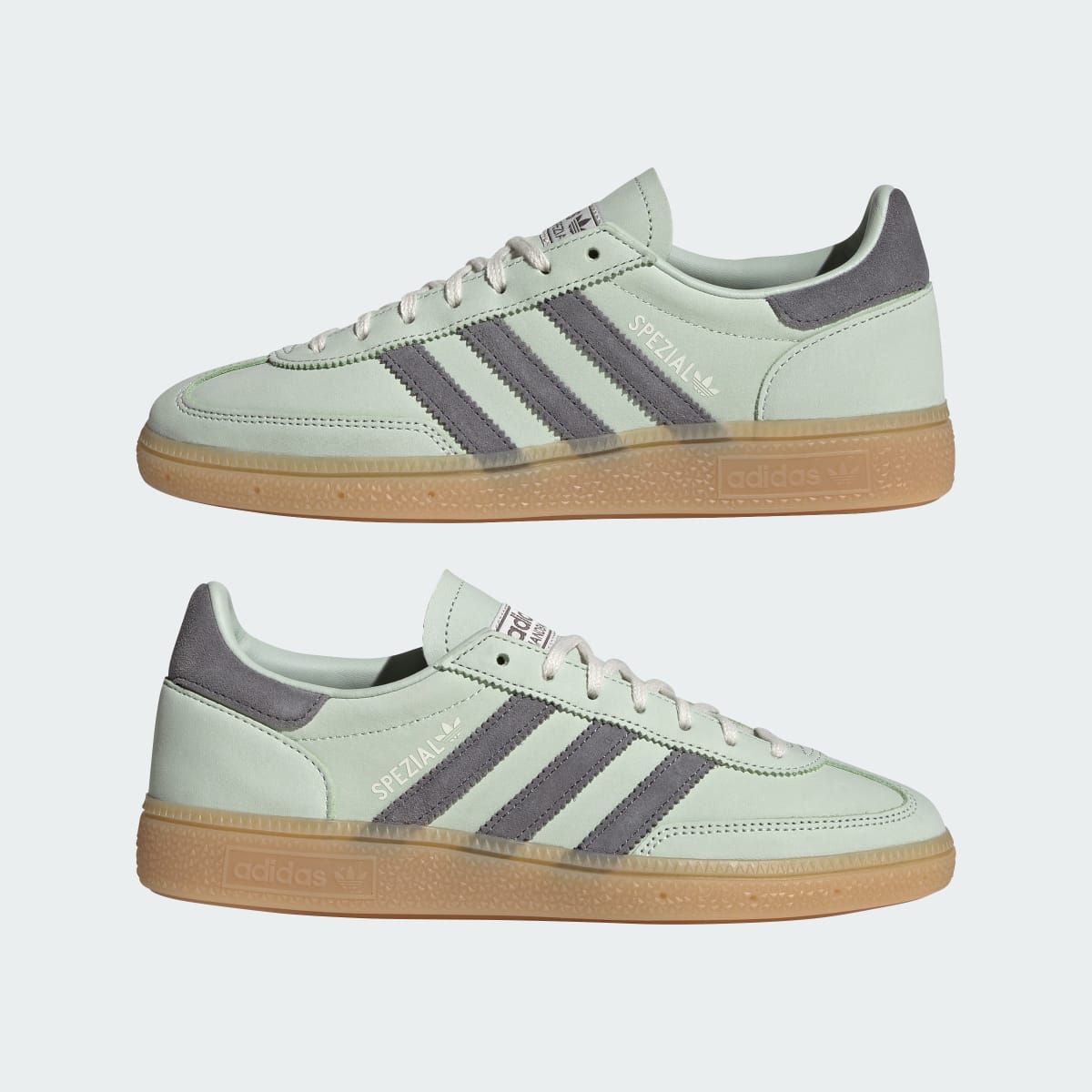 Overkicks - Adidas Handball Spezial Linen Green Grey Four (IH1506) - detalle lateral interior