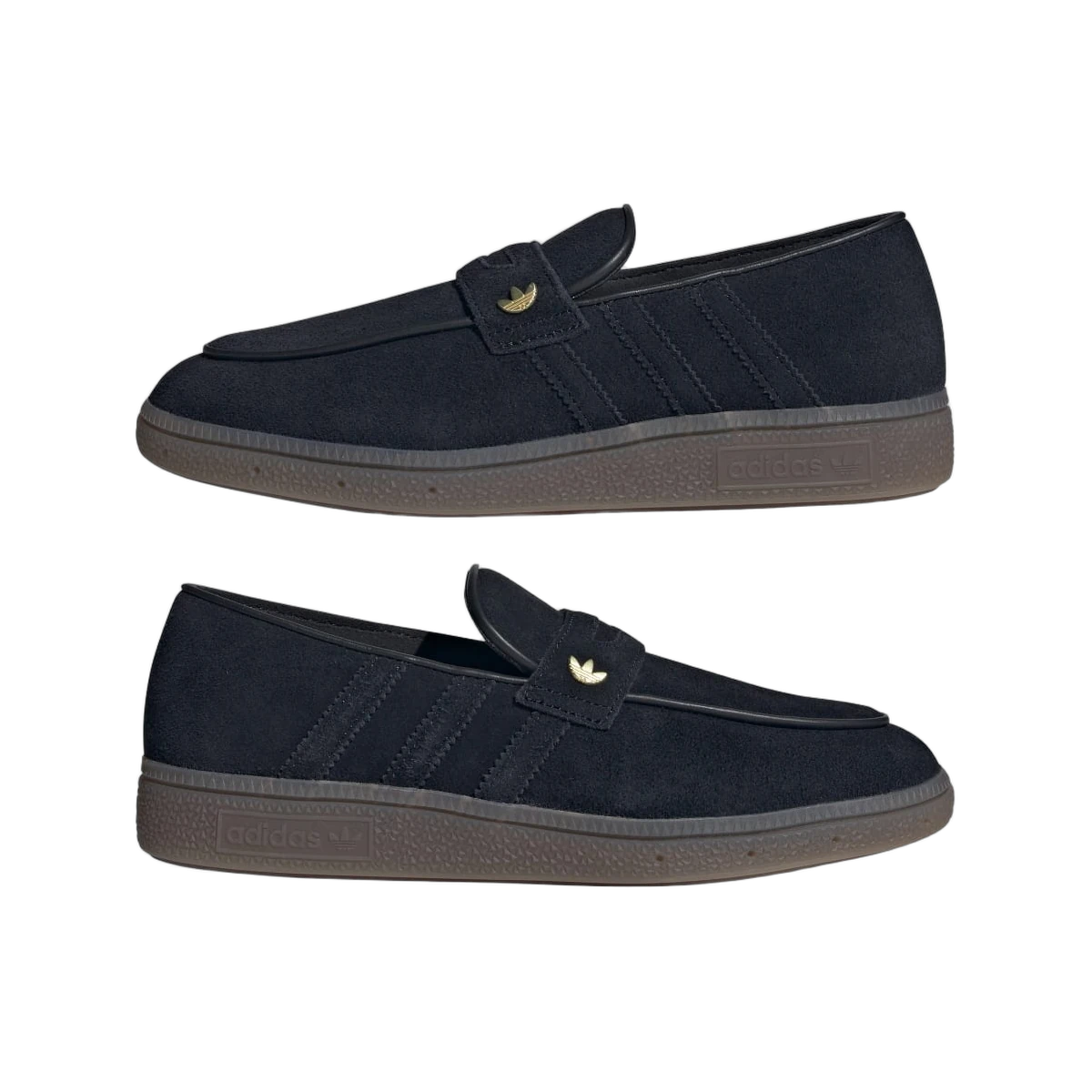 Overkicks - Adidas Handball Spezial Loafer Black Gum (KJ0641) - detalle lateral interior