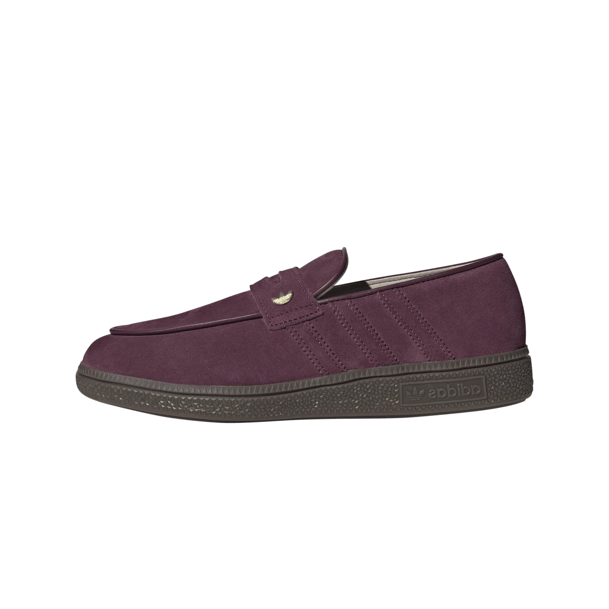 Overkicks - Adidas Handball Spezial Loafer Maroon Gum (KK2780) - vista lateral