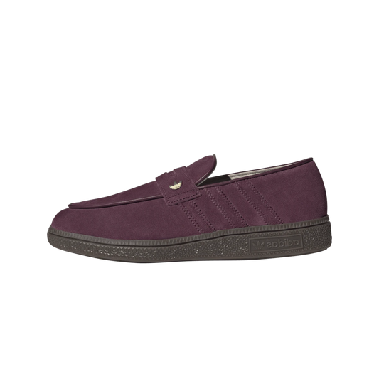 Overkicks - Adidas Handball Spezial Loafer Maroon Gum (KK2780) - vista lateral