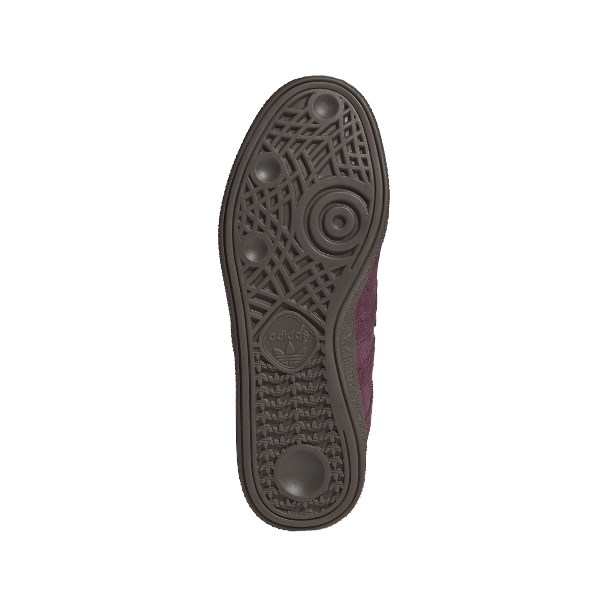 Overkicks - Adidas Handball Spezial Loafer Maroon Gum (KK2780) - detalle suela