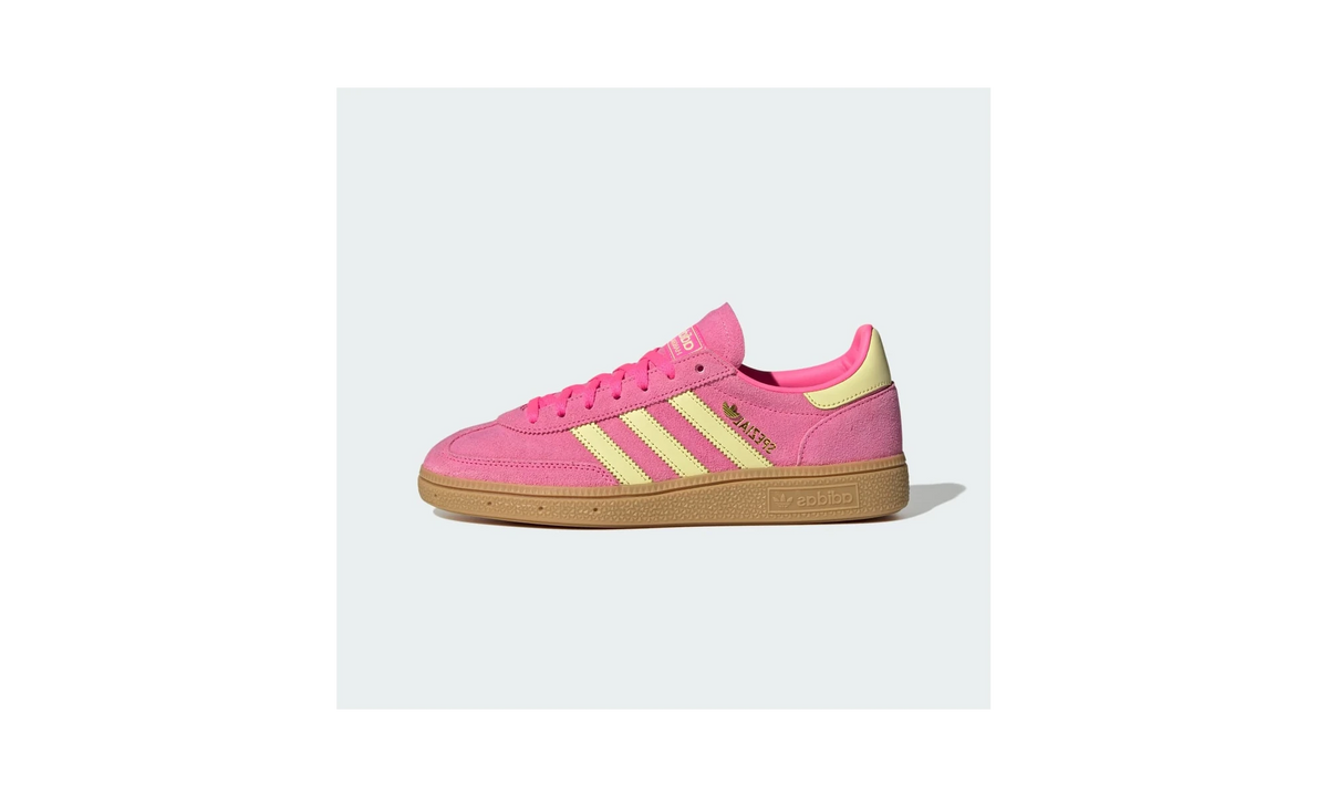 Overkicks - Adidas Handball Spezial Lucid Pink Almost Yellow Gold (IH9213) - vista lateral
