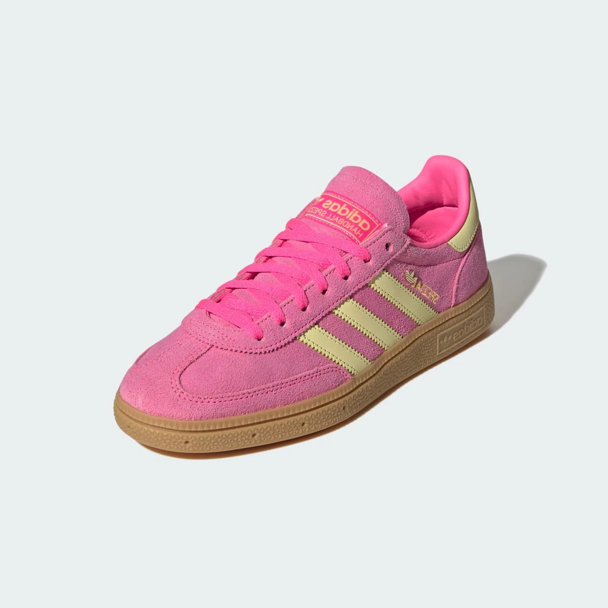 Overkicks - Adidas Handball Spezial Lucid Pink Almost Yellow Gold (IH9213) - vista trasera