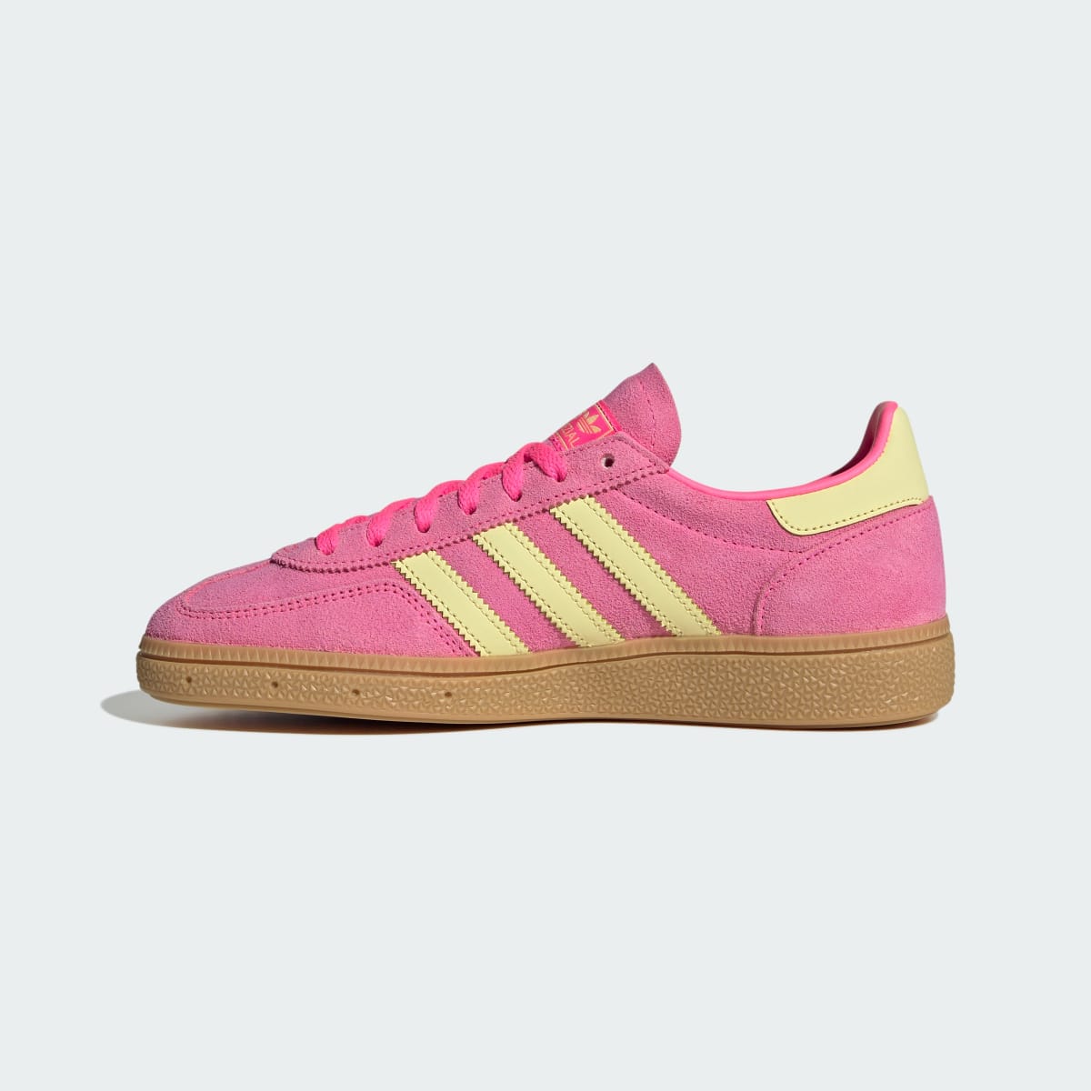 Overkicks - Adidas Handball Spezial Lucid Pink Almost Yellow Gold (IH9213) - detalle talón