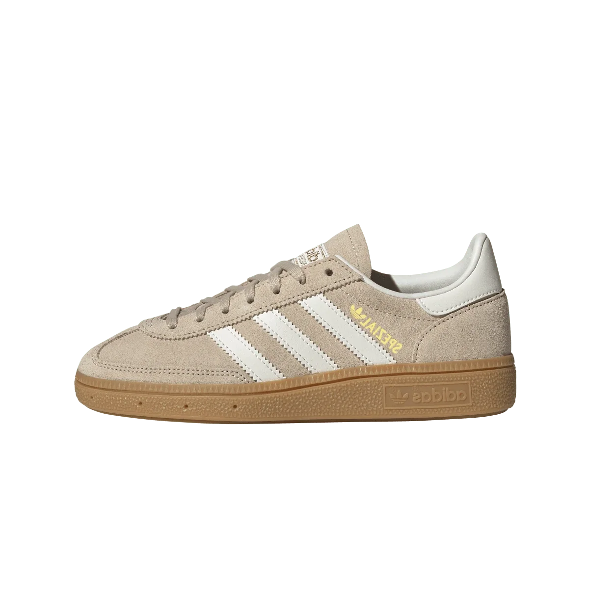 Overkicks - Adidas Handball Spezial Magic Beige Off White Gum (GS) (JP8238) - vista lateral
