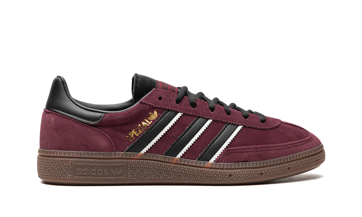 Overkicks - Adidas Handball Spezial Maroon Black Gum (IG6184) - detalle talón