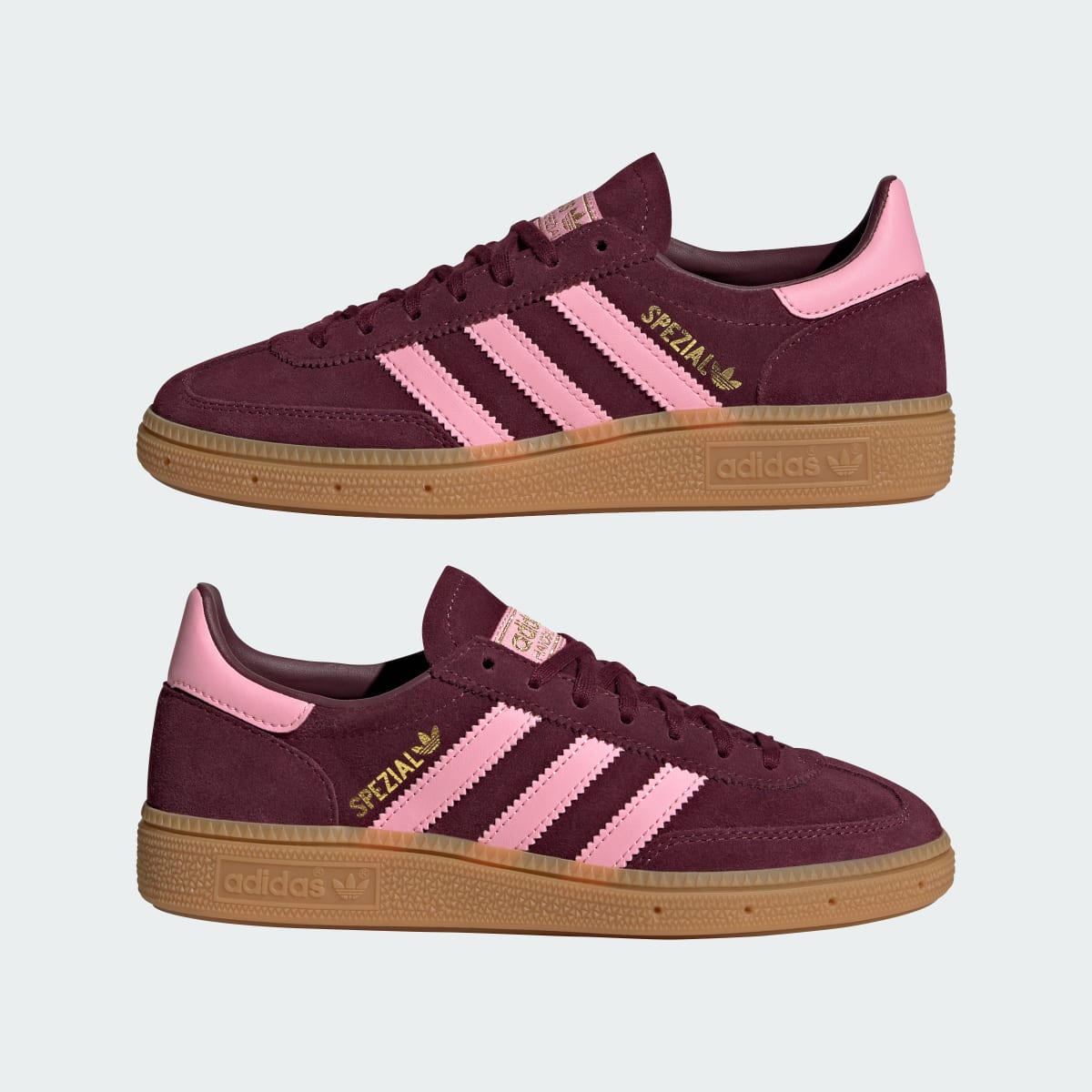 Overkicks - Adidas Handball Spezial Maroon Bliss Pink (KI6804) - detalle lateral interior