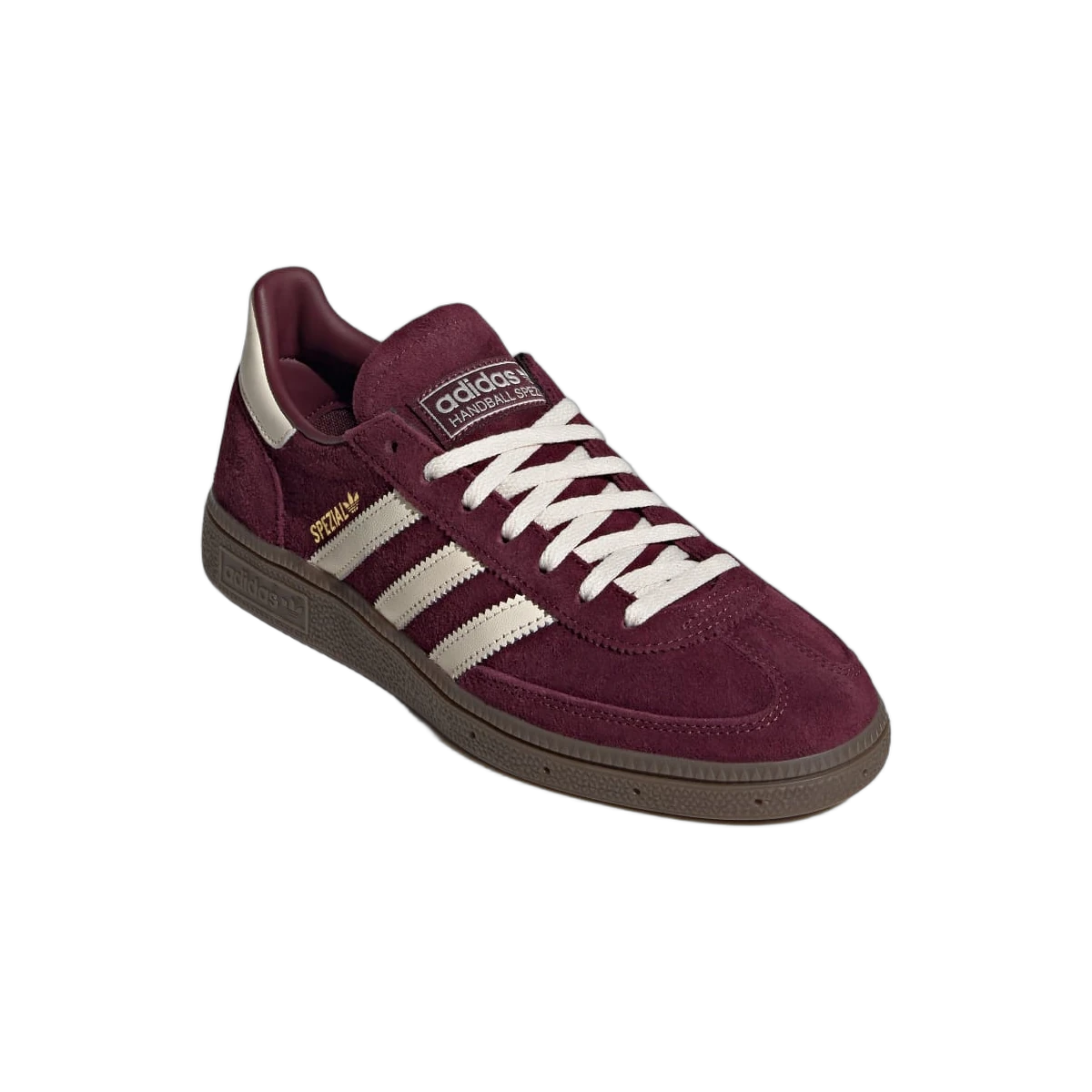 Overkicks - Adidas Handball Spezial Maroon Off White Gum (JQ8753) - detalle suela