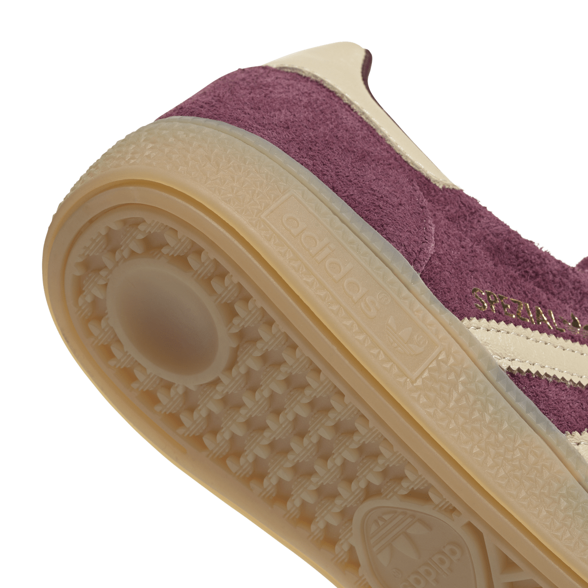 Overkicks - Adidas Handball Spezial Maroon Warm Vanilla (KK0929) - detalle lateral interior
