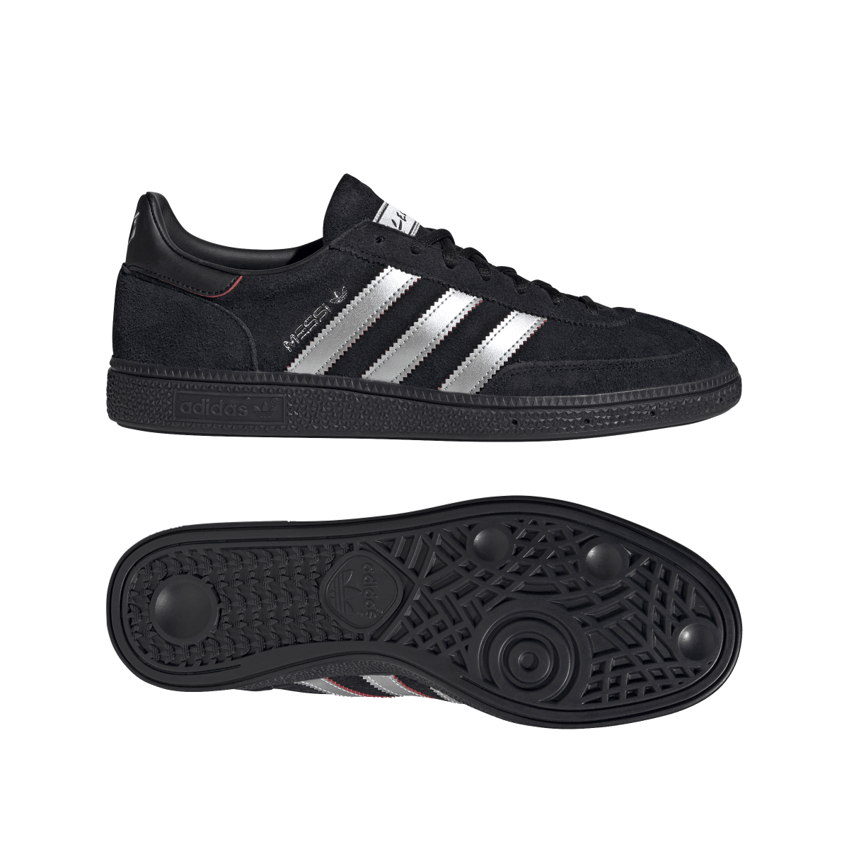 Overkicks - Adidas Handball Spezial Messi Black Silver Metallic (KI4548) - detalle lateral interior
