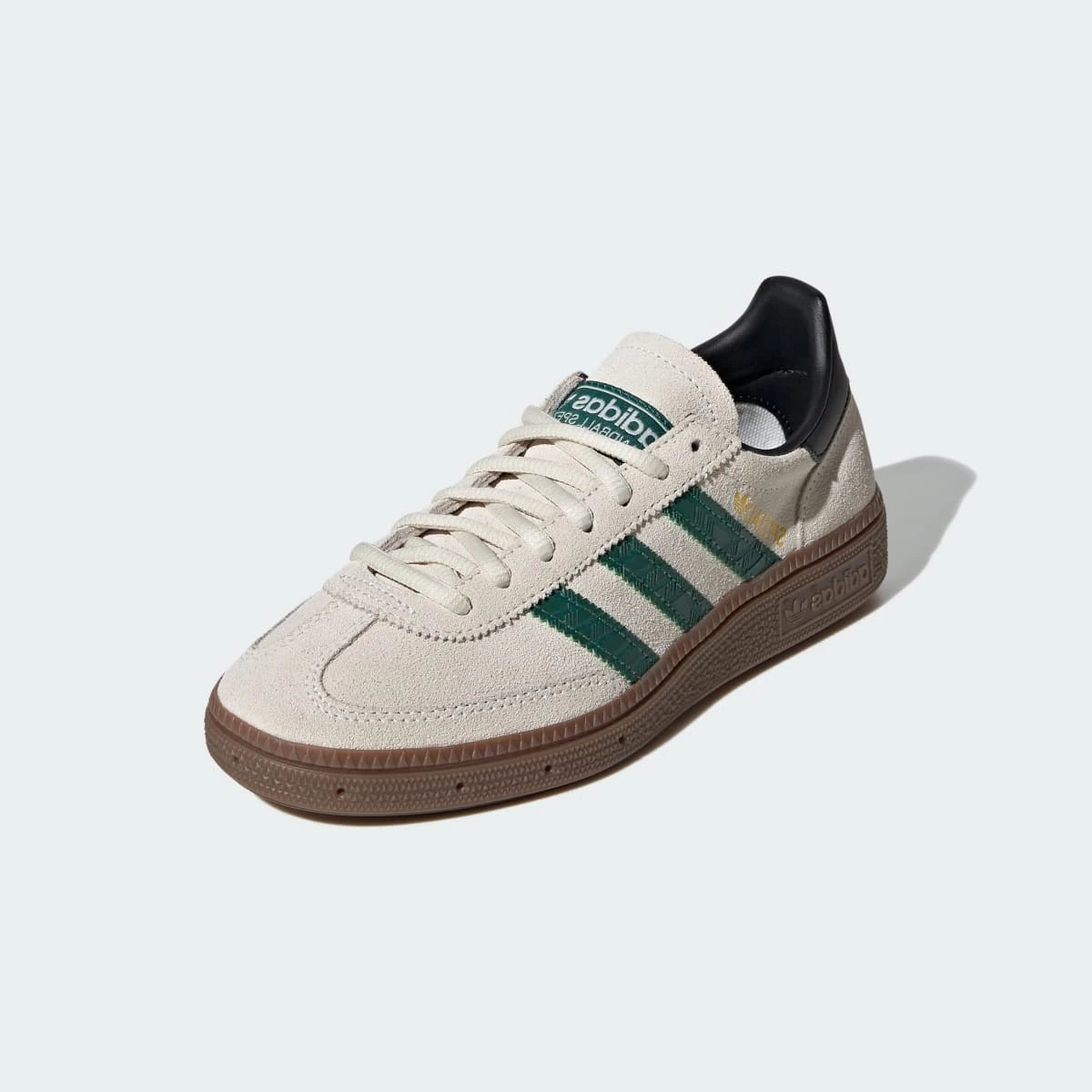 Overkicks - Adidas Handball Spezial Off White Collegiate Green (JP9562) - vista trasera