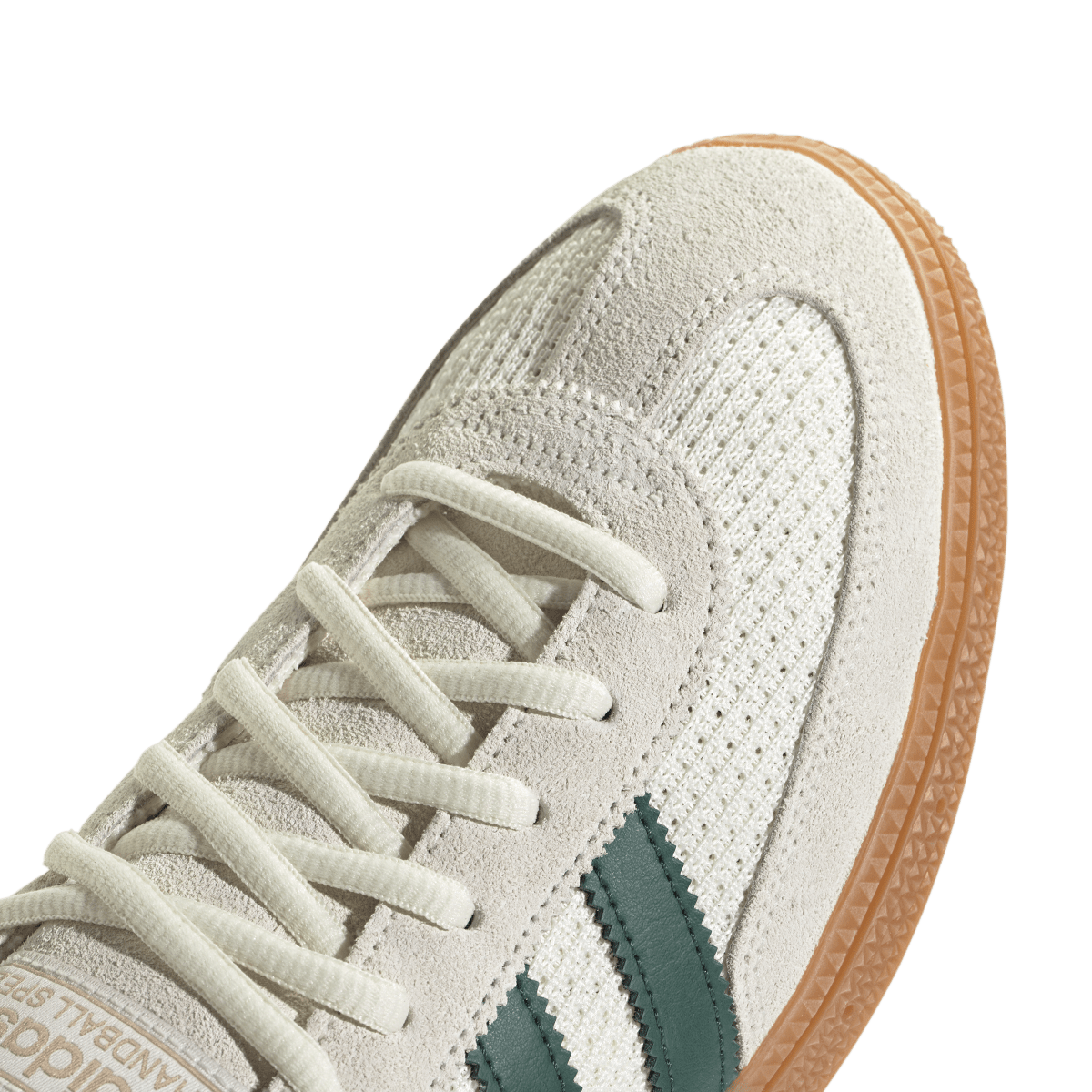 Overkicks - Adidas Handball Spezial Off White Collegiate Green Gum (IH6592) - detalle lateral interior