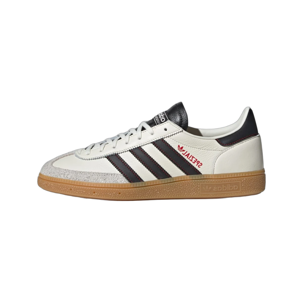 Overkicks - Adidas Handball Spezial Off White Core Black Red (JH6398) - vista lateral