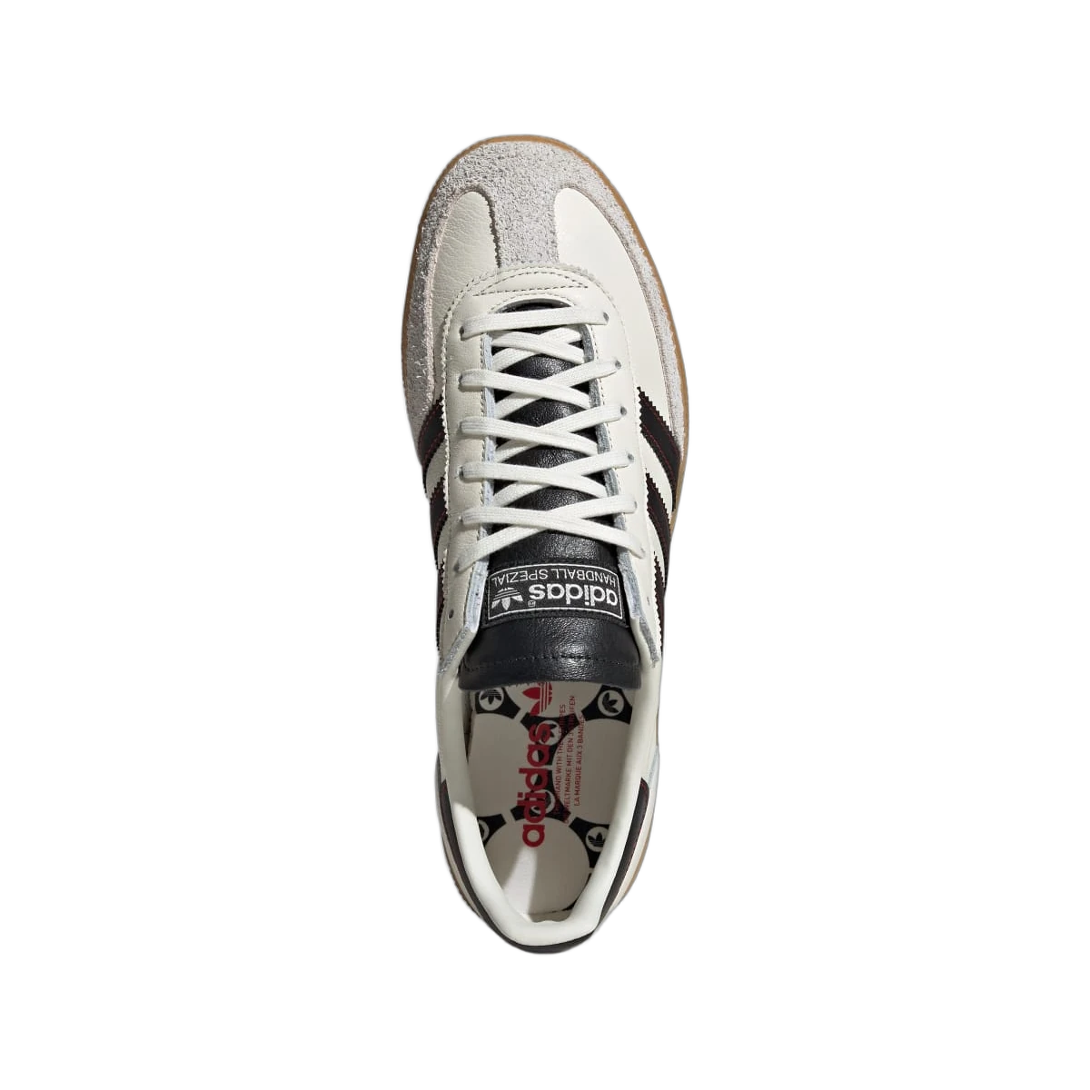Overkicks - Adidas Handball Spezial Off White Core Black Red (JH6398) - vista trasera