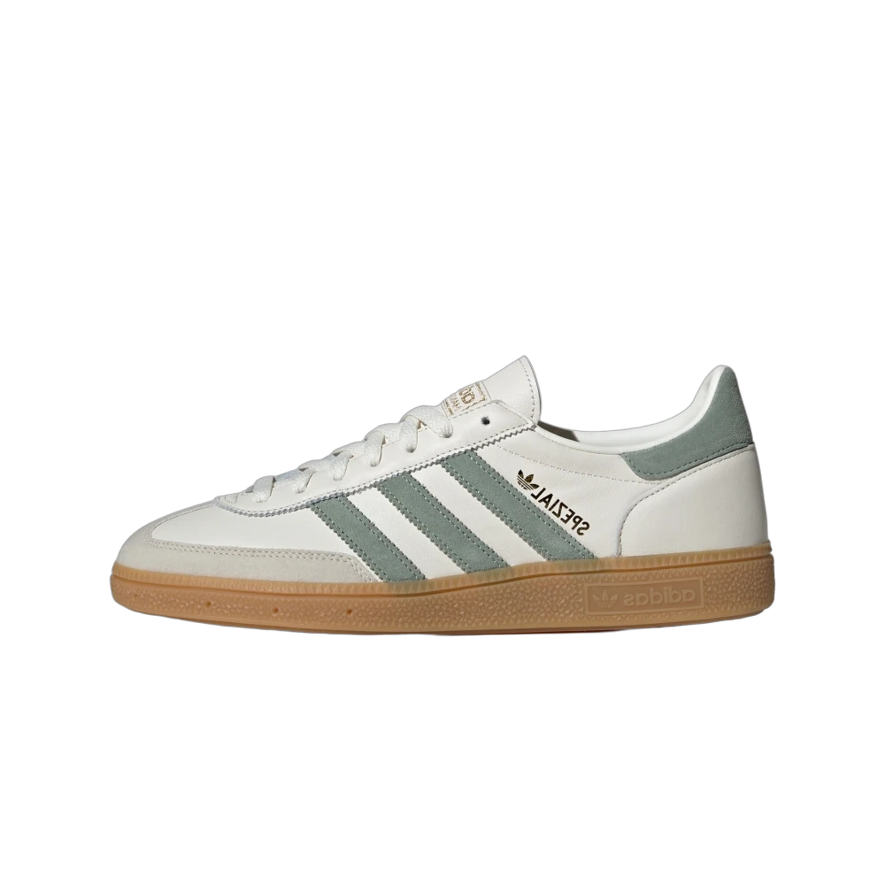 Overkicks - Adidas Handball Spezial Off White Silver Green (IF9730) - vista lateral