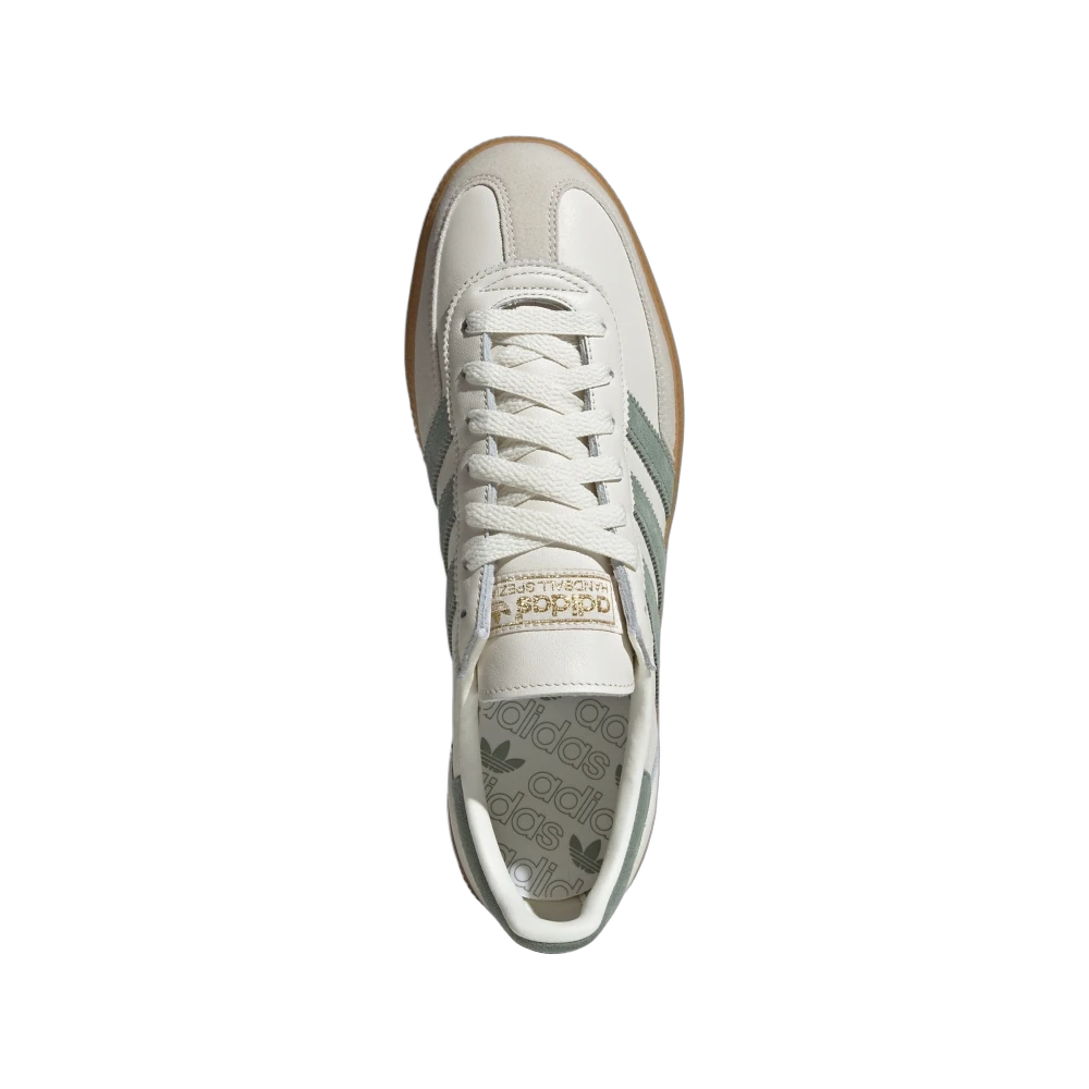 Overkicks - Adidas Handball Spezial Off White Silver Green (IF9730) - par completo