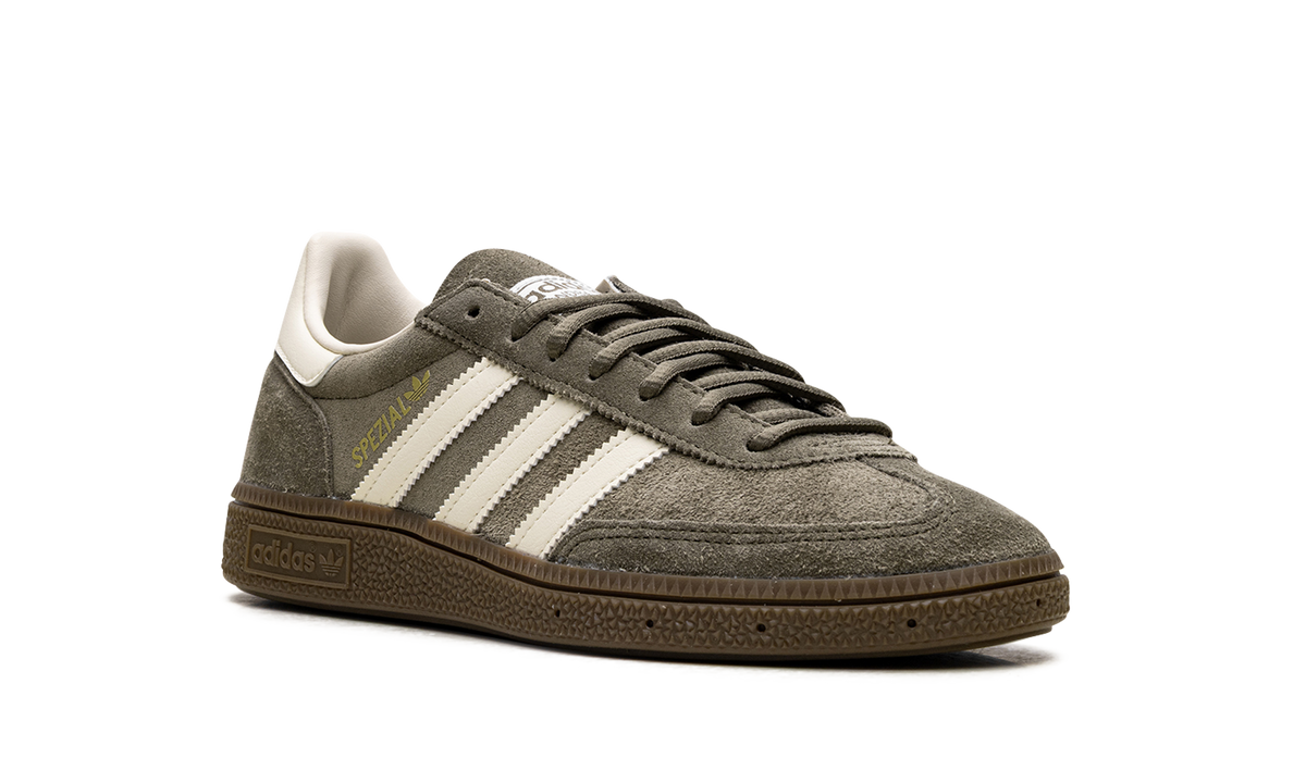 Overkicks - Adidas Handball Spezial Olive Strata Cream White (JR2121) - detalle lateral interior