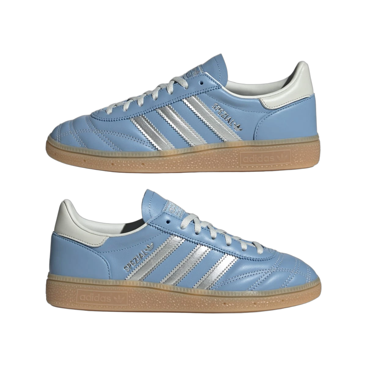 Overkicks - Adidas Handball Spezial Quilted Stitching Ash Blue Silver (JR3728) - detalle lateral interior