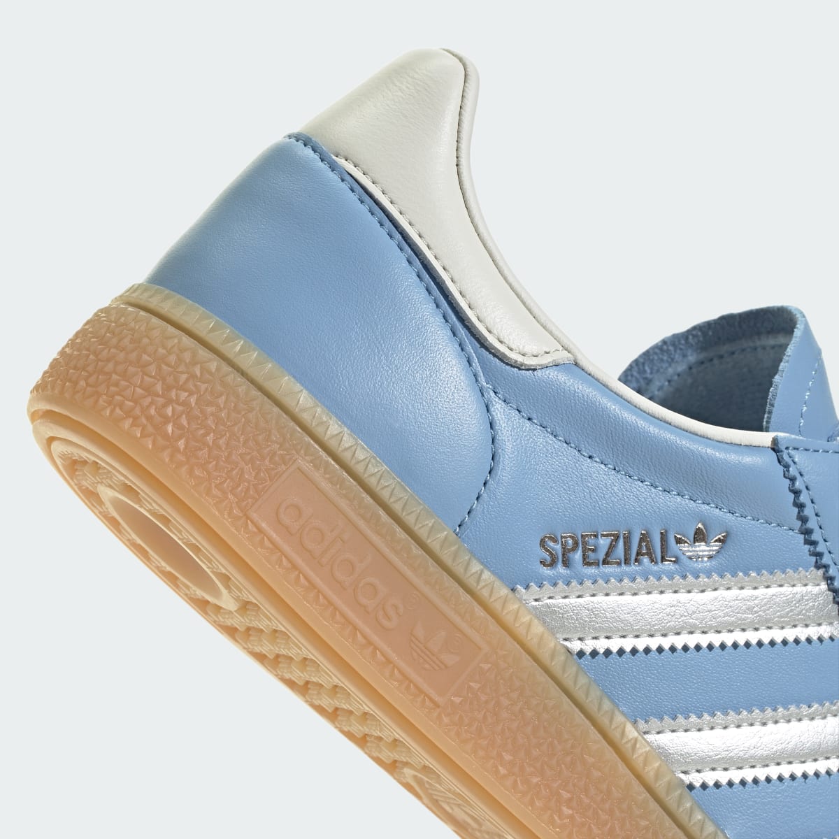 Overkicks - Adidas Handball Spezial Quilted Stitching Ash Blue Silver (JR3728) - detalle