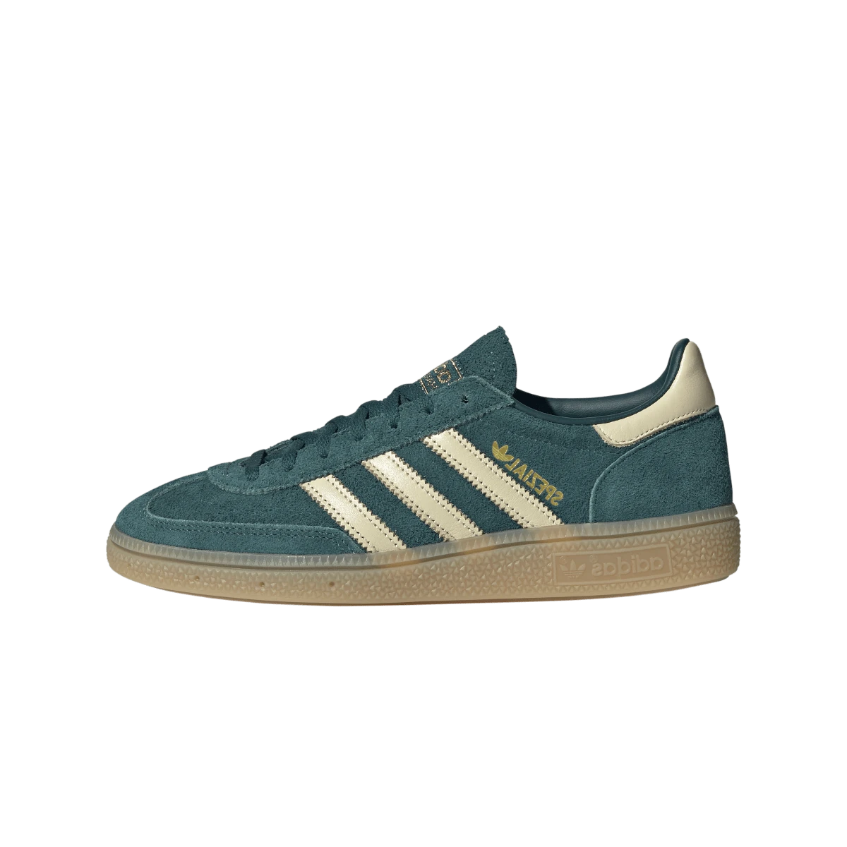 Overkicks - Adidas Handball Spezial Rich Green Warm Vanilla Womens (KK0931) - vista lateral