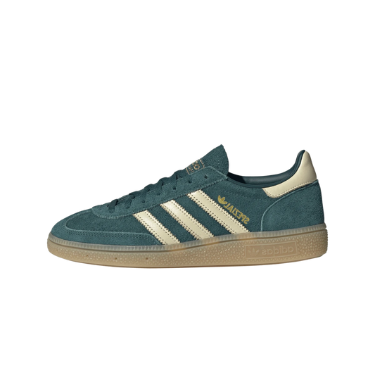 Overkicks - Adidas Handball Spezial Rich Green Warm Vanilla Womens (KK0931) - vista lateral