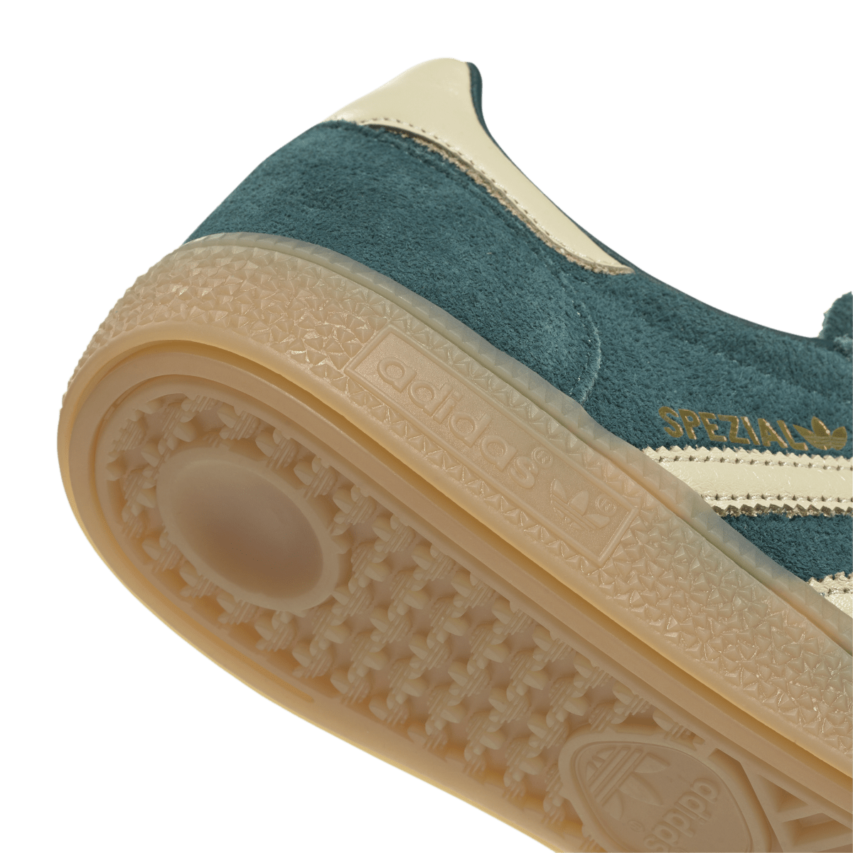 Overkicks - Adidas Handball Spezial Rich Green Warm Vanilla Womens (KK0931) - detalle lateral interior
