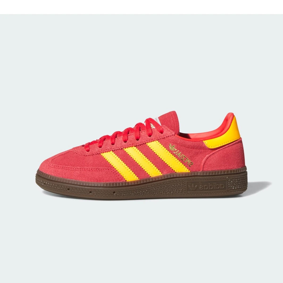 Overkicks - Adidas Handball Spezial Semi Lucid Red Tangerine Gum (JP9554) - vista lateral