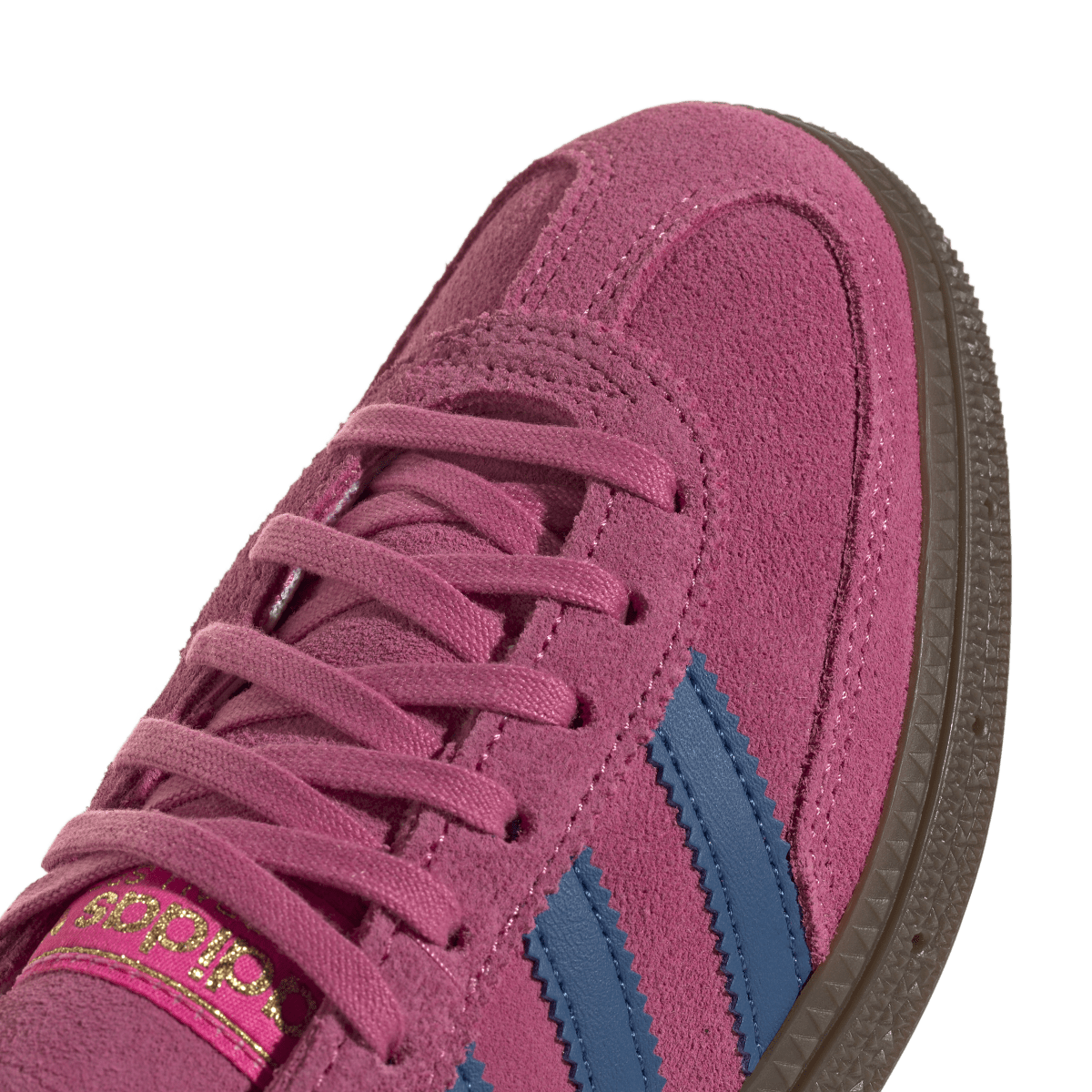 Overkicks - Adidas Handball Spezial Shock Pink Dark Marine Gum (JP9552) - detalle lateral interior