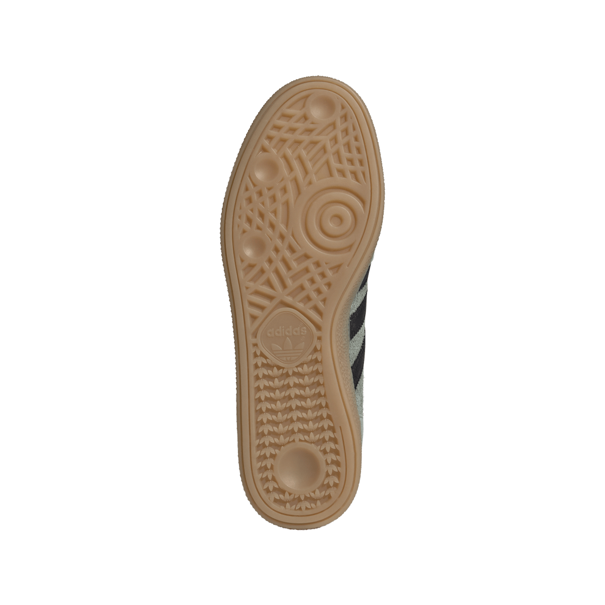 Overkicks - Adidas Handball Spezial Silver Green Black Gum (IH6507) - detalle suela