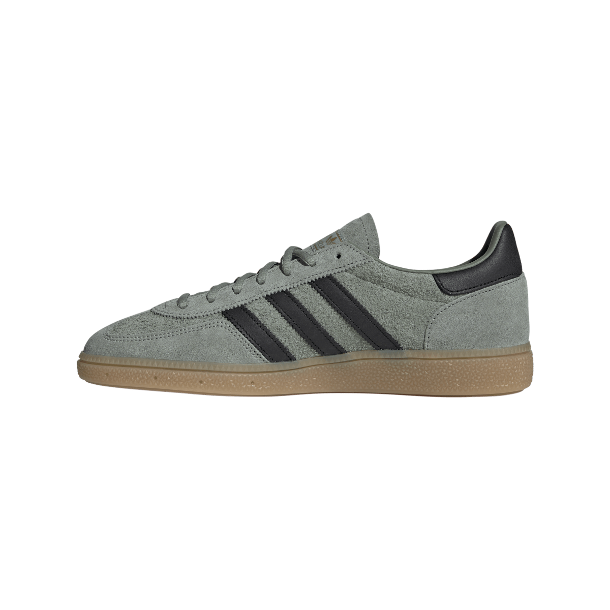 Overkicks - Adidas Handball Spezial Silver Green Black Gum (IH6507) - detalle talón