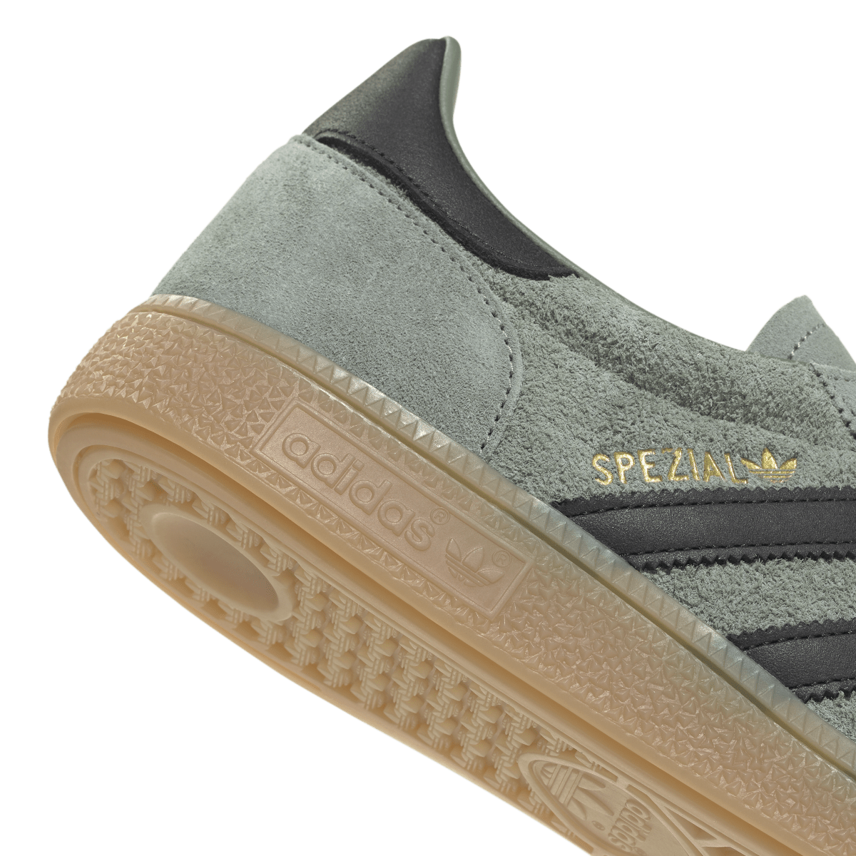 Overkicks - Adidas Handball Spezial Silver Green Black Gum (IH6507) - detalle lateral interior