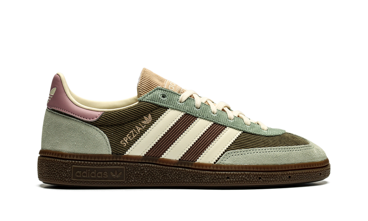 Overkicks - Adidas Handball Spezial Silver Green Magic Mauve (IH4891) - detalle talón