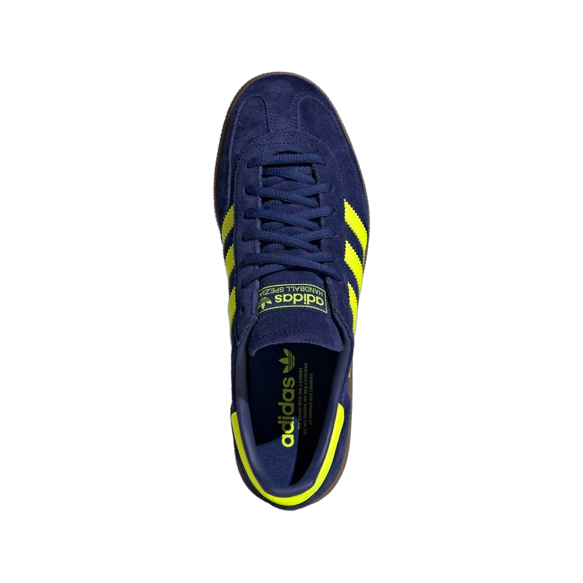 Overkicks - Adidas Handball Spezial Victory Blue Solar Yellow Gold Metallic (JR3845) - vista trasera