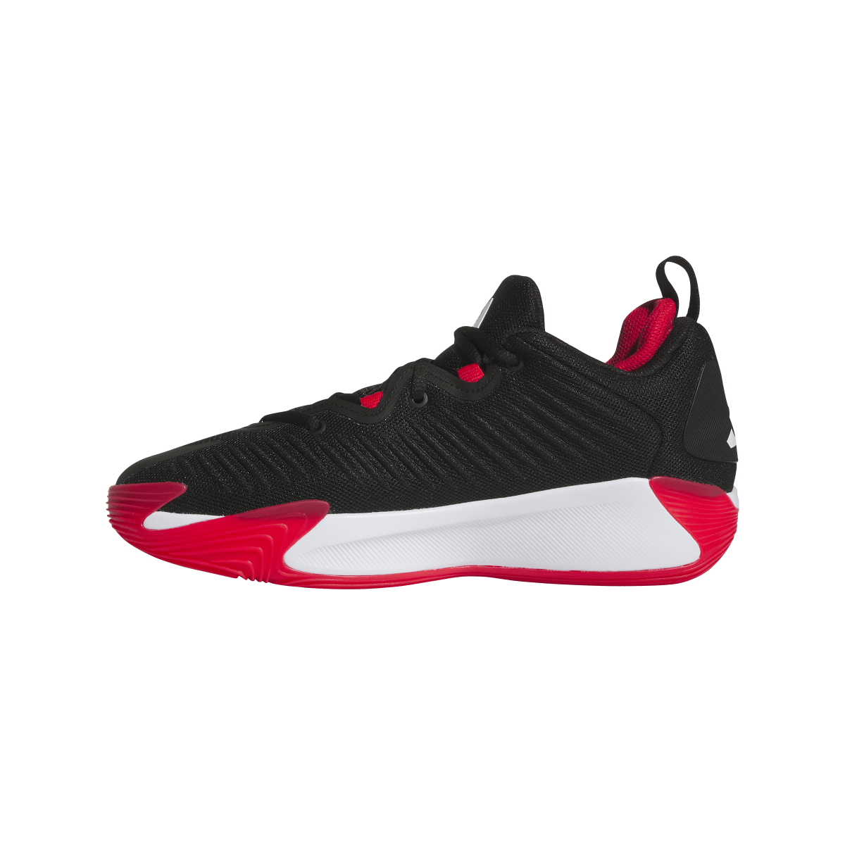 Overkicks - Adidas Initiation Core Black Cloud White Pure Ruby (JS0464) - detalle talon