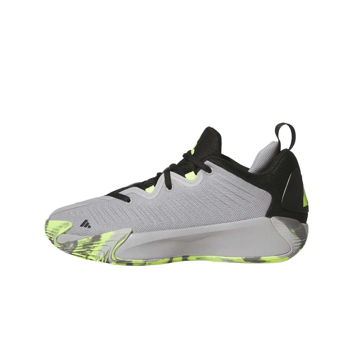 Overkicks - Adidas Initiation Grey Two Core Black Lucid Lemon (JR6507) - vista lateral