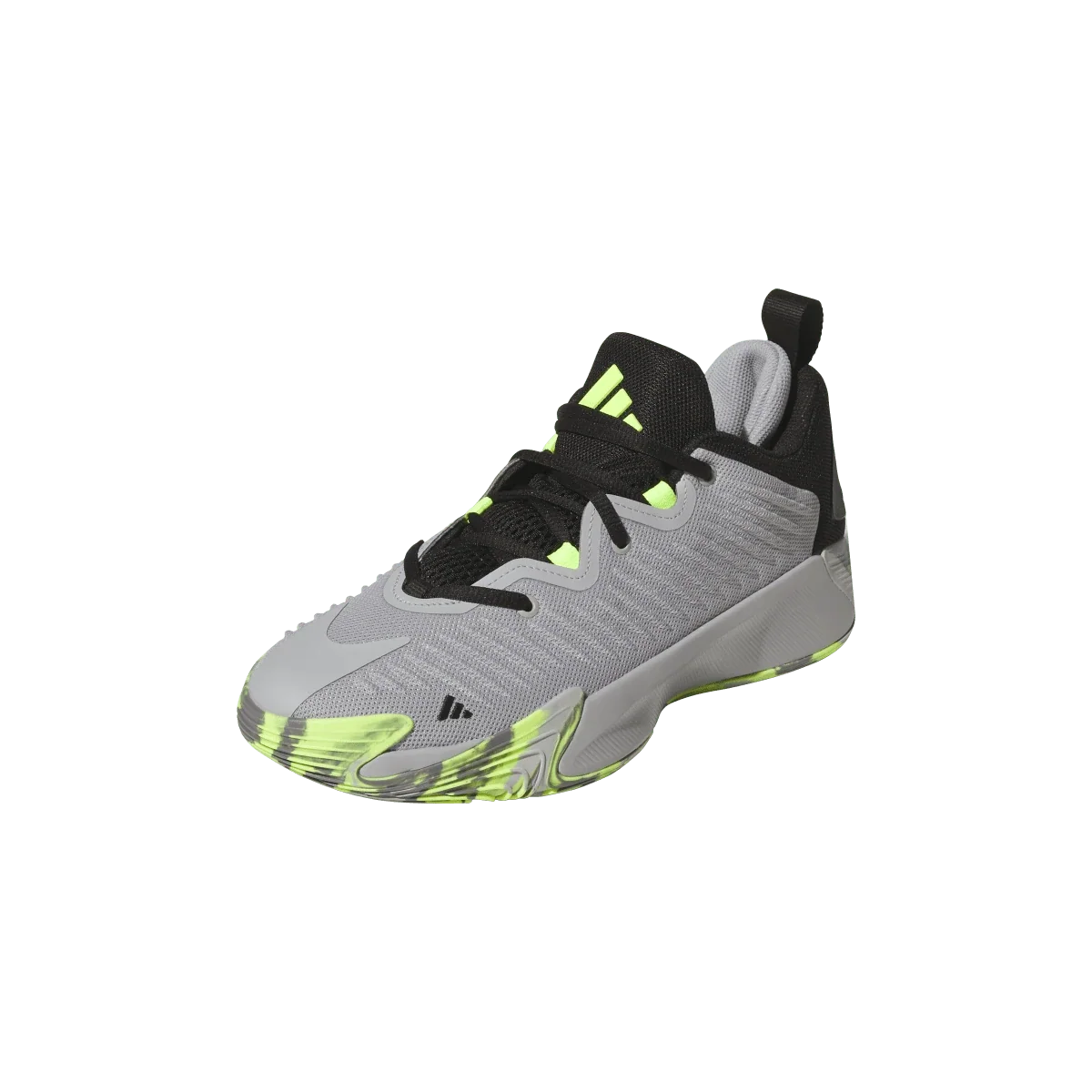 Overkicks - Adidas Initiation Grey Two Core Black Lucid Lemon (JR6507) - vista trasera