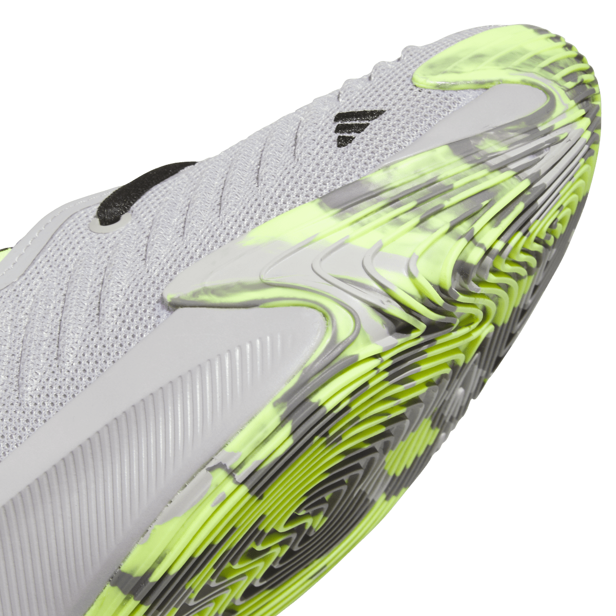 Overkicks - Adidas Initiation Grey Two Core Black Lucid Lemon (JR6507) - detalle lateral interior