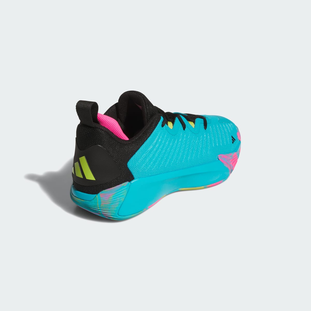 Overkicks - Adidas Initiation Lucid Cyan Black Preloved Lime (JP8014) - detalle talon