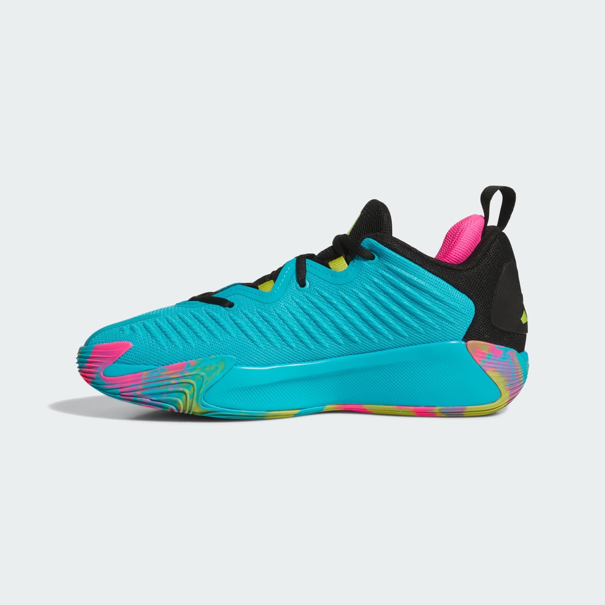 Overkicks - Adidas Initiation Lucid Cyan Black Preloved Lime (JP8014) - detalle lateral interior
