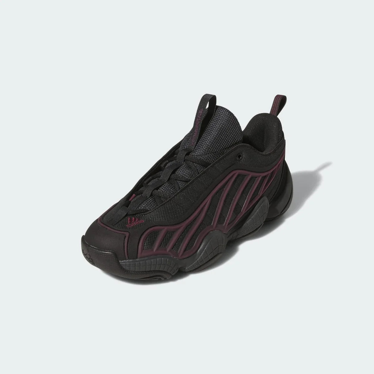 Overkicks - Adidas Intimidation Low Core Black Maroon Carbon (JS3316) - vista trasera
