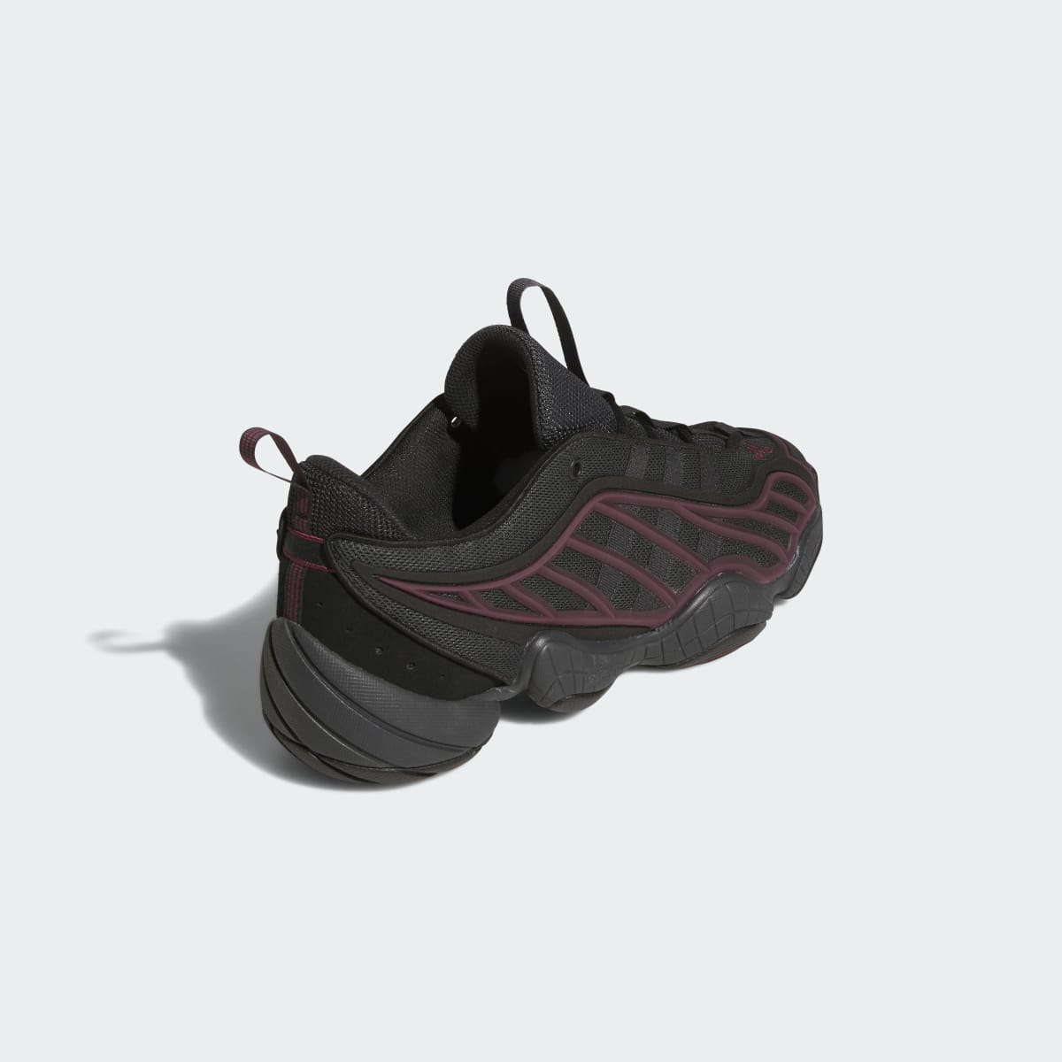 Overkicks - Adidas Intimidation Low Core Black Maroon Carbon (JS3316) - detalle talon