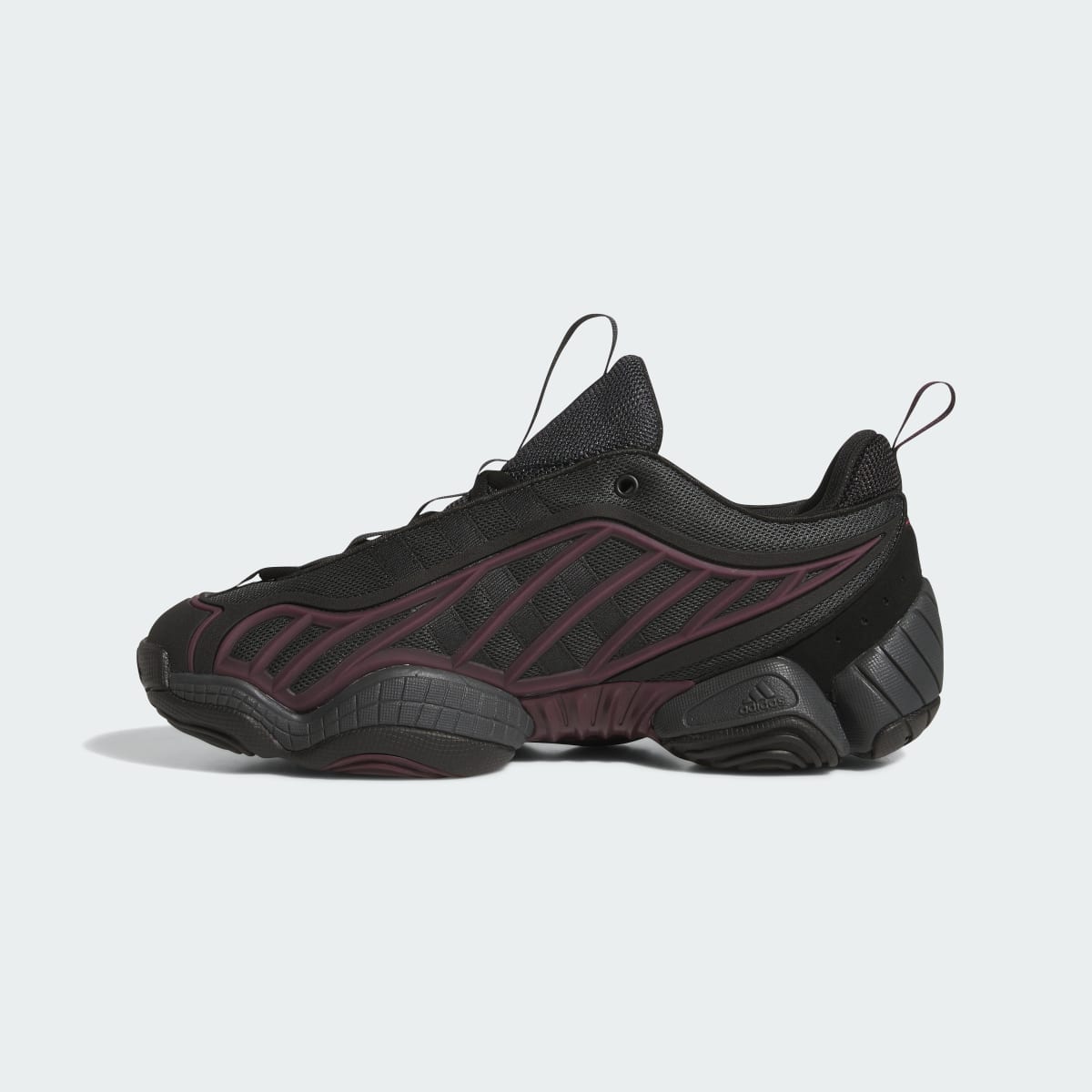 Overkicks - Adidas Intimidation Low Core Black Maroon Carbon (JS3316) - detalle lateral interior