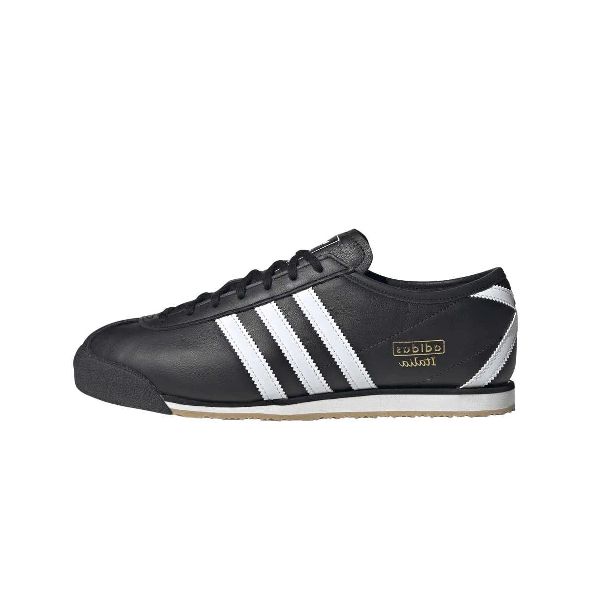 Overkicks - Adidas Italia 70s Black White Gum (JS1324) - vista lateral