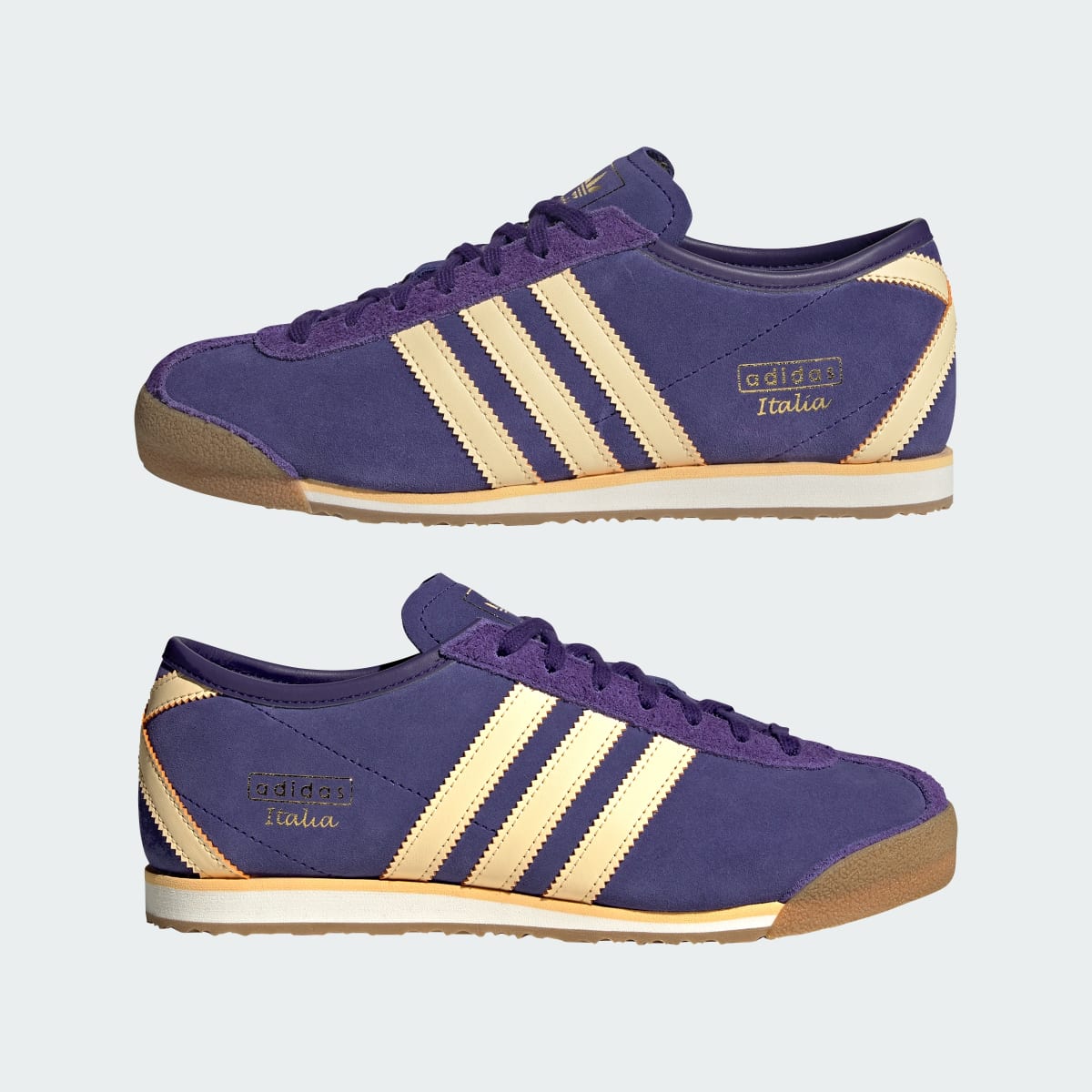 Overkicks - Adidas Italia 70s Collegiate Purple Orange Tint (Womens) (IH6655) - detalle lateral interior
