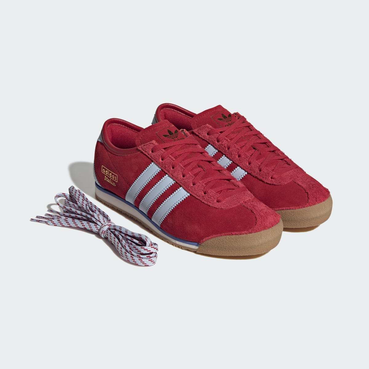 Overkicks - Adidas Italia 70s Team Victory Red Icey Blue (Womens) (IH6654) - detalle