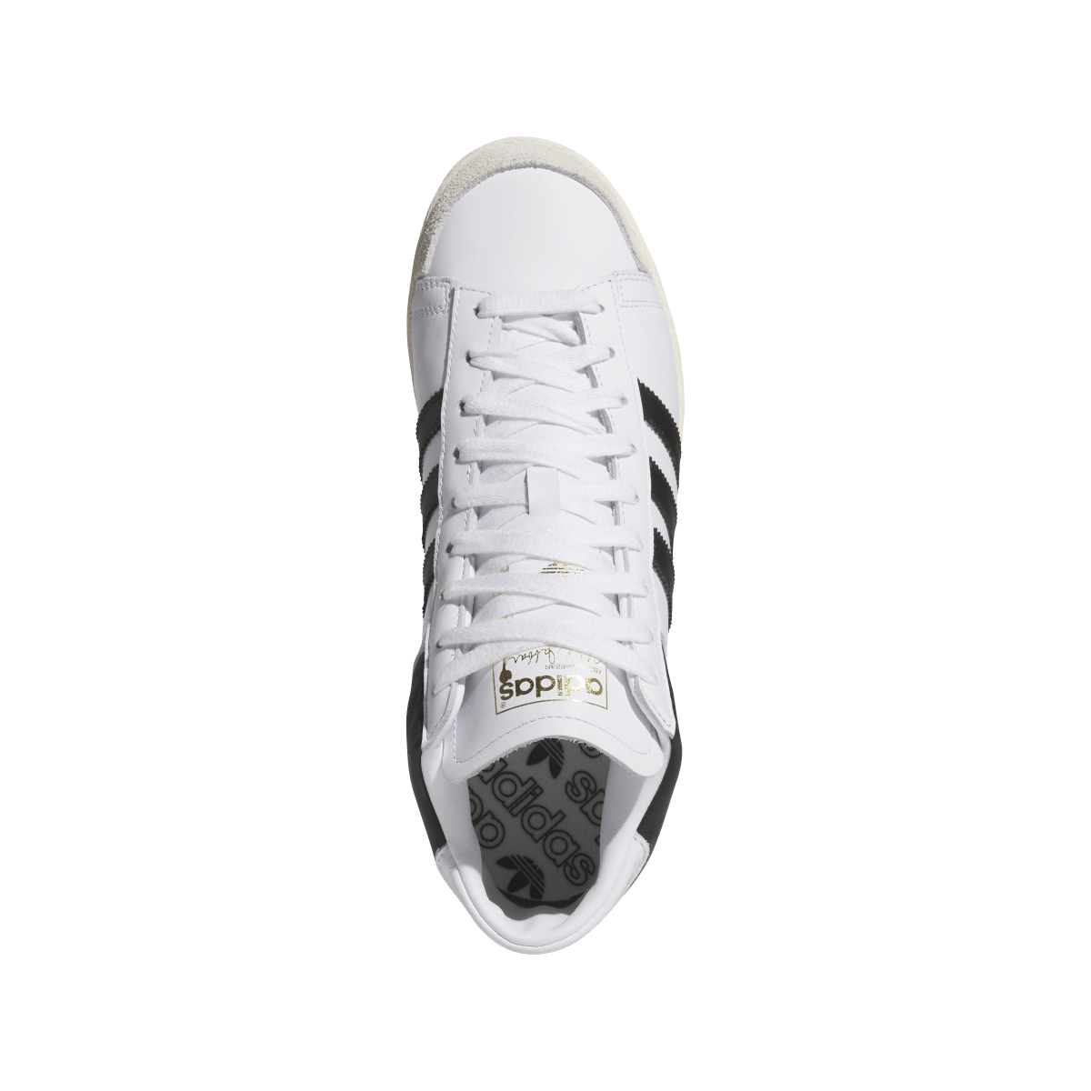 Overkicks - Adidas Jabbar Hi White Black (JI3445) - par completo