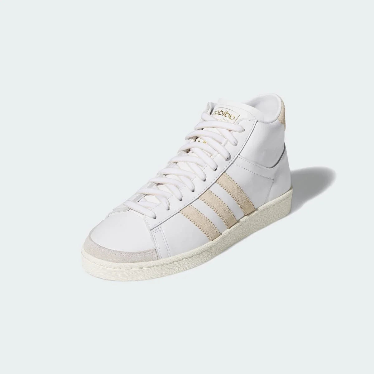 Overkicks - Adidas Jabbar Hi White Crystal Linen Off White (Womens) (JQ1512) - vista trasera