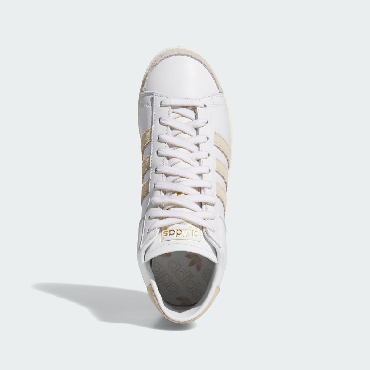 Overkicks - Adidas Jabbar Hi White Crystal Linen Off White (Womens) (JQ1512) - par completo