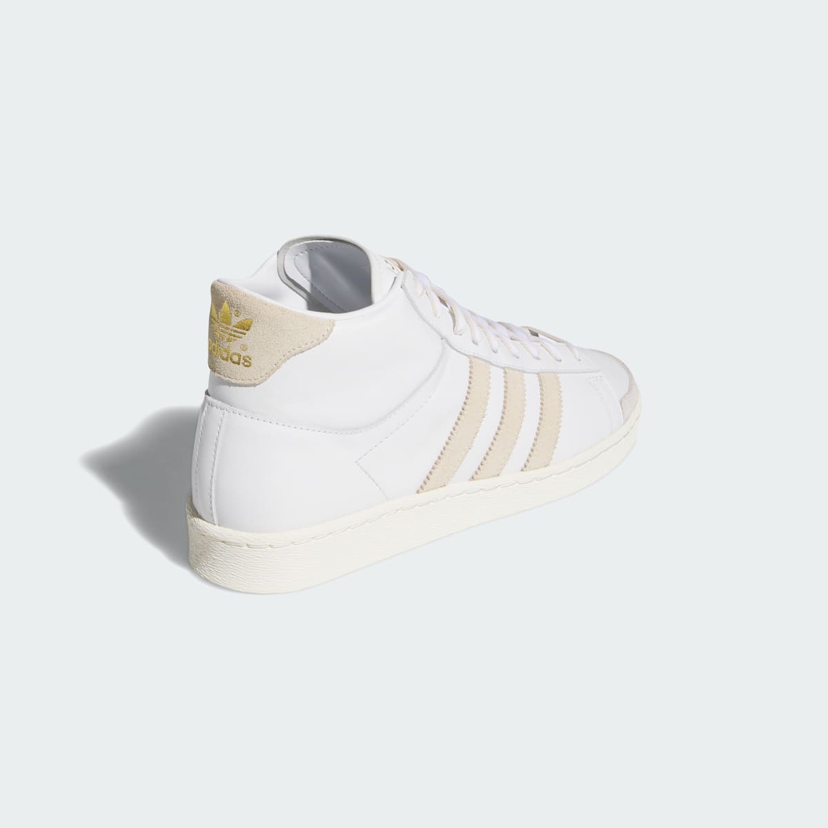 Overkicks - Adidas Jabbar Hi White Crystal Linen Off White (Womens) (JQ1512) - vista superior