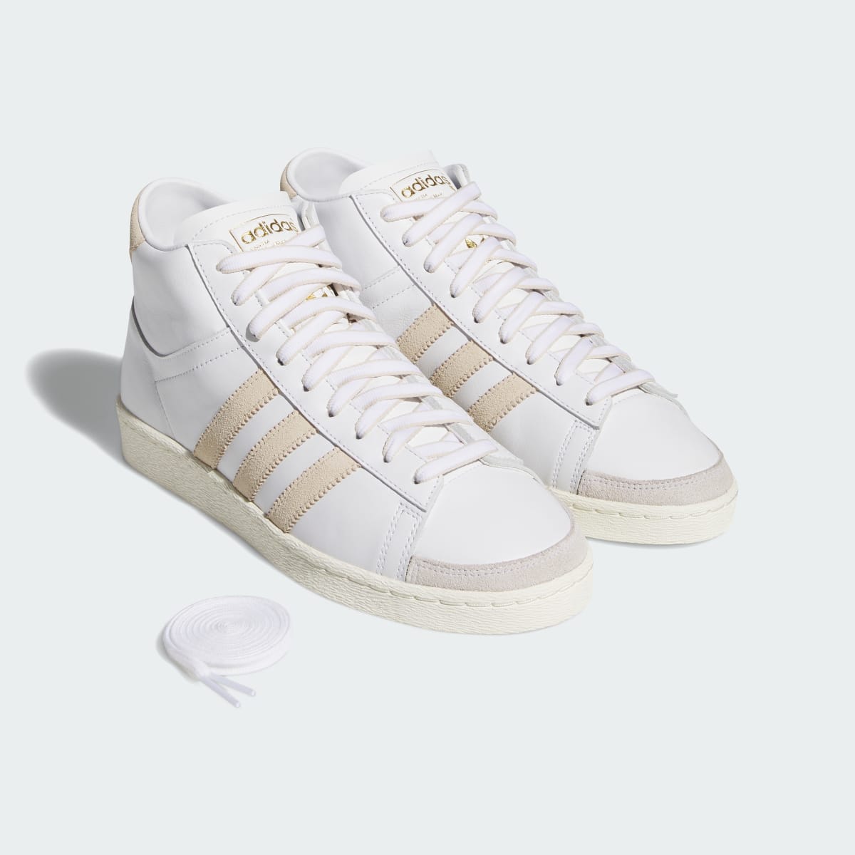 Overkicks - Adidas Jabbar Hi White Crystal Linen Off White (Womens) (JQ1512) - detalle lateral interior